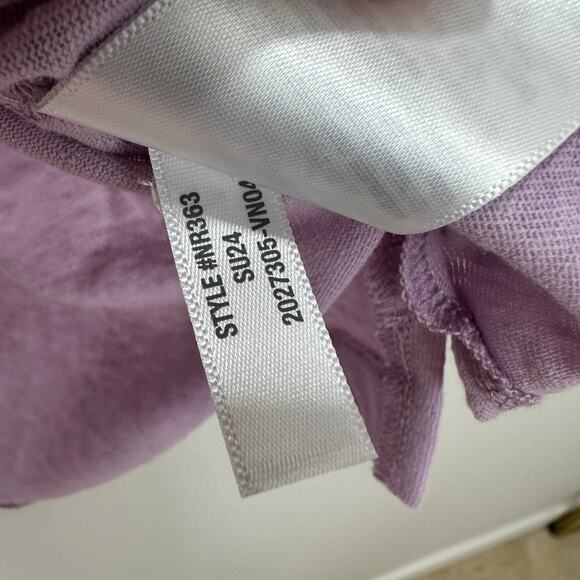 Madewell Knotted Strap Tank Top Linen Blend Lightweight Relaxed Purple L NWT - Picture 11 of 11